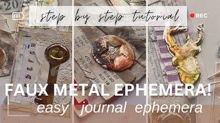 Elevate Your Junk Journal with This Easy DIY Metal Ephemera  #junkjournal #ephemera