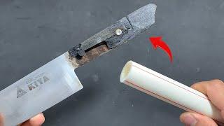 New Method! Few People Know This Simple Way to Attach a Knife! How to Restore a Rusty Knife!