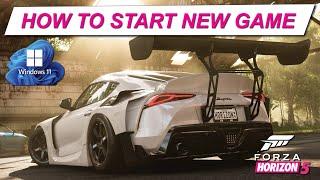 Forza Horizon 5 - How to restart New Game on PC - Windows 11 - MICROSOFT STORE VERSION