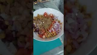 CHATPATA REDKIDNEYBEANS AND CHICKPEA SALAD #RICH  IN PROTEIN #thought #youtubeshorts
