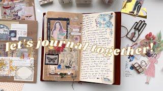 Journal With Me!  Traveler's Notebook  Collaging and Writing 