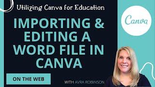 Importing & Editing a Word File in Canva