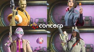 Concord - ALL Characters Select Animations & Voices