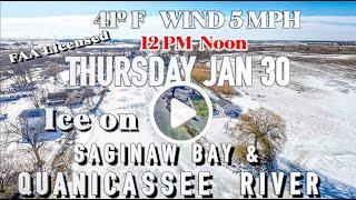 QUANICASSEE RIVER - Ice condition - Drone fly over