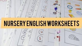 Nursery English Worksheets || Worksheets for 3-4 years old kids ||