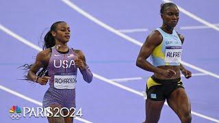 Sha'Carri Richardson finds her gear, joins Julien Alfred in 100m final | Paris Olympics | NBC Sports