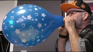 BLOW TO POP Bursting giant Blue Star balloon Tangobaldy™