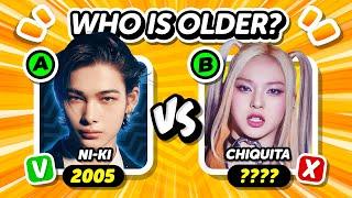 GUESS WHO IS OLDER?  ANSWER - KPOP QUIZ 