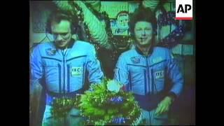 RUSSIA/SPACE: COSMONAUTS 3RD NEW YEAR IN ORBIT ABOARD MIR