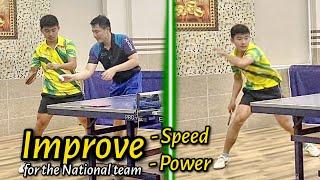 How to increase speed and power of Forehand Topspin for the Cambodian national team 