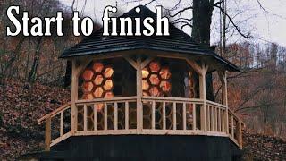 Built winter an unusual house in the forest. Solo. From start to finish