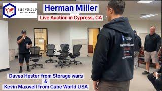 Dave Hester from Storage Wars & Kevin Maxwell from Cube World USA in action at Herman Miller Auction