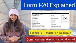 Form I-20 Explained | Avoid these common mistakes | International Students in USA