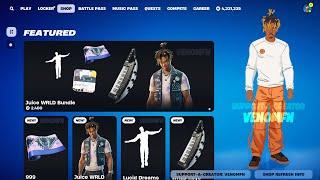 Slayer Juice WRLD FREE Reward & Juice WRLD Cosmetics w/ EMOTES Fortnite Item Shop Showcase!