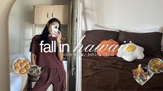 FALL IN HAWAII 🪵 - fall decorating, baking, hot pot night