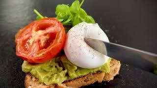 Rumwell Breakfast. Smashed Avocado with poached egg on toast.