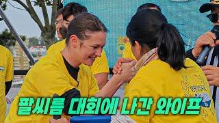 A monster appears in the arm wrestling competition! Jindo Myeongnyang Battle Festival Korea