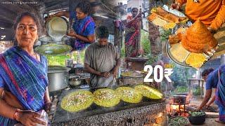 Andhra Family Selling Food Only 20₹ | Highest Selling Breakfast | 500 People Everyday | Street Food