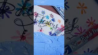 Satisfying video | pallette knife | Calligraphy #shorts #youtubeshorts #viral #trending #flowers