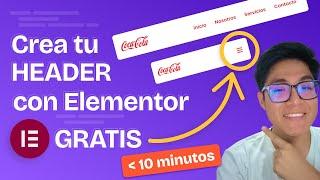 Cómo crear un menú HEADER (cabecera) con ELEMENTOR FREE (Gratis)