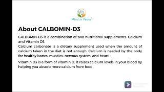 Calbomin D3 |  CALCIUM CARBONATE VITAMIN D3 TABLETS | Psychocare Health Private Limited