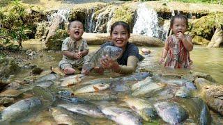 How to block rivers, pump water to catch giant fish to sell at the market, with your children