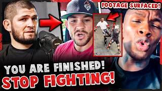 Khabib tells Dustin Poirier HE'S FINISHED + RETIRE! FOOTAGE SURFACES of Israel Adesanya SPARRING!