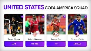 United States Squad For Copa America 2024 | United States Squad | Copa America