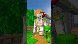 Iron Golem : JJ and Mikey's Friend  #shorts #minecraft