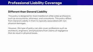 Professional Liability Coverage