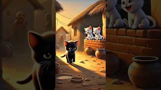 The Magical Transformation of a Black Cat into Gold #shorts #ai #animatedshort