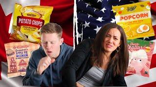 American vs. Canadian Trying International Snacks! Universal Yums Subscription Box Review