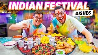 British Cooks Try Indian Street Food & Cooking Methods (Holi)