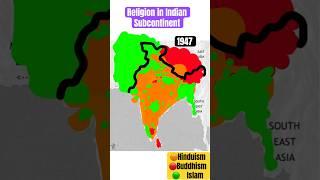 Religion in Indian subcontinent 2500 BC -2023 AD #map #geography #history #religion #india #islam