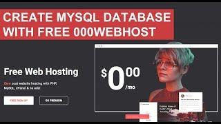 Create MySQL Database with Free 000WebHost | MyPhpAdmin | Upload Your Website on Free Web Hosting