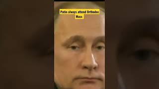 Putin always attend orthodox mass in Russia #shorts #russia #mass #putin