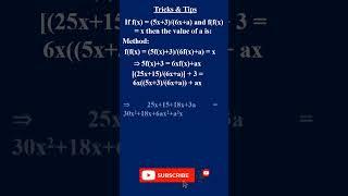find the value of a #mathematicsbyvikassrivastava #yshorts #youtubeshorts #shorts #tricksandtips