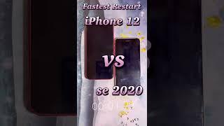 iPhone 12 vs iPhone se 2020 the winner of Fastest Restart #iPhonese2020 #iPhone12