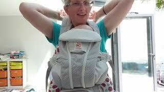 How to do the strap up behind your back on a baby carrier on your own!