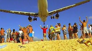 St Maarten Airport Plane-Spotting: Day 1/12 Landing, Arrival and first aircraft at Maho Beach