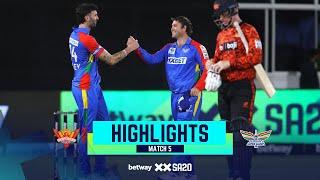 Betway SA20 | Match 5 Highlights | Sunrisers Eastern Cape v Durban's Super Giants