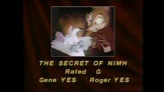 The Secret of Nimh (1982) movie review - Sneak Previews with Roger Ebert and Gene Siskel