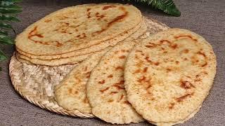 طرز تهیه نان ساده و فوری روی تابه، بدون فر _ خوشمزه ترین نانی که تابه حال خوردم