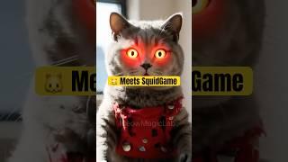Squid Game Meets Kitten #squidgame #cats #kitten
