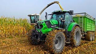 Jaguar 890 V8 Bi Turbo Claas Powerhäcksler mit Deutz 6155 RC Shift & Farmer 106 LS & Fendt 818 TMS V