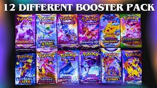 12 DIFFERENT POKEMON BOOSTER PACKS OPENING | WIDE RANGE OF POKEMON BOOSTER PACKS #pokemon #pokémon