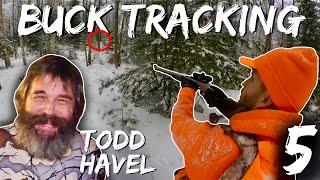 UP Michigan BUCK TRACKING with TODD HAVEL // Muzzleloader Big Woods Deer Camp