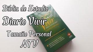 Biblia De Estudio Diario Vivir NTV Tamaño Personal Tapa Dura Verde