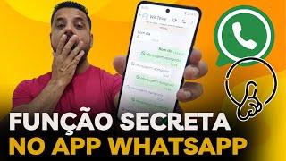 FUNÇÃO Super SECRETA Permite Ver As MENSAGENS APAGADAS DO WHATSAPP Sem Instalar Nenhum Aplicativo