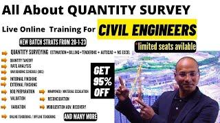 Live Online Professional Quantity Survey Course for Civil Engineers P-1